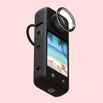 TEMU For Insta360 1 X3 Protective Lens Panoramic Sports Camera Lens 2pcs Camera Lens Protective Cases