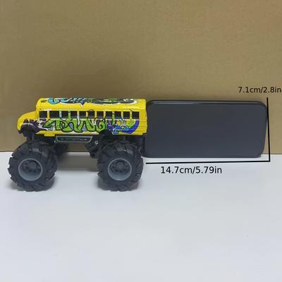 Alloy School Bus Pull Back Model Boy Toy Bus Car Toy