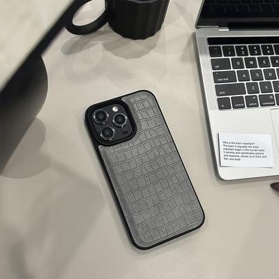 TEMU Simple Crocodile Pattern Pattern All-inclusive Protective Case Creative Phone Case For Iphone 11/12/13/14/15 Pro Max Image