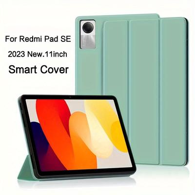 "Protective Case For Redmi Pad Se Smart Cover 11-inches Tablet Tri-folding Silicone Soft Case For 11"" 2023 New Redmi Pad Se Protective Auto Sleep/wake Up Flip Pu Leather Stand Cover"