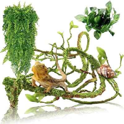 3pcs Reptile Vines Plants, Flexible Bendable Jungl...