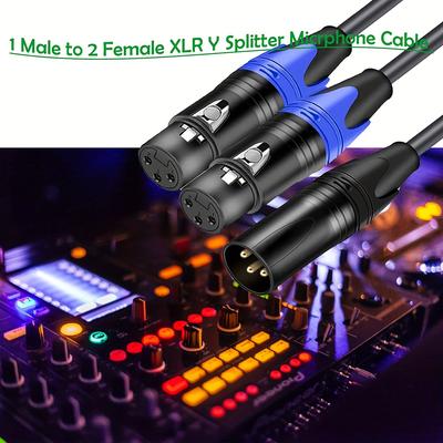 3pin Xlr Female To Dual Xlr Male Y-splitter Micrphone Cable Balanced Audio Cable For Stereo Mic