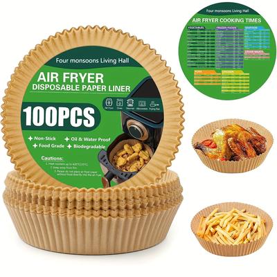 Air Fryer Disposable Paper Liner, 100 Non-stick Ro...