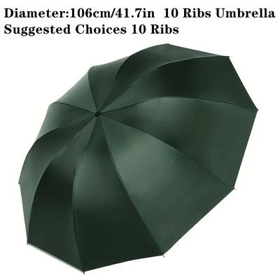 TEMU Mei Qi Lin Windproof Umbrella - 10-rib Extra Sturdy Sunshade, Foldable & Portable For Men And Women Image