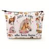 Horses Gifts For Women, Horse Makeup Bag, Horses Lover Cowgirl Equestrian Travel Bag Cosmetic Pouch, Horses Cosmetic Bag, Horseshoe Horse Stuff