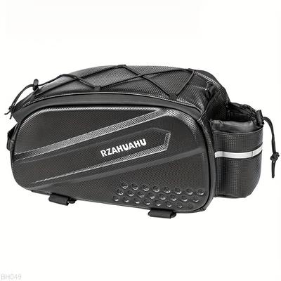 TEMU Multifunctional Bicycle Rear Seat Bag With Large Capacity, Hard Shell Rear Seat Bag, Waterproof Rear Image