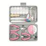 1set Jewelry Making Tool Kit With Pink Handle Jewelry Making Pliers For Diy Manual Jewelry Making And Repairing Tool Set