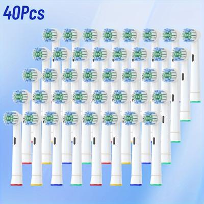 TEMU 8/16/40pcs Replacement Toothbrush Heads Suitable For Oral B, Electric Toothbrush Heads Brush Heads Suitable For Oral Replacement Heads Refill Pro-health/pro 500/1000/1500/3000/3757/5000/7000/7500/8000