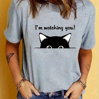 TEMU Women's Fashion T-shirt Casual Sweatshirt Women's Round Neck Short Sleeve Tide Image