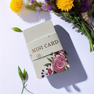 50pcs Retro Flower Message Card Diy Thank You Small Card Writable Paper Greeting Card Postcard Wedding Invitation Card
