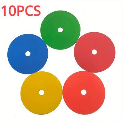 10pcs Soccer Flat Cones, Basketball Marker Disc For Speed Agility Training, Portable Indeformable Training Equipment