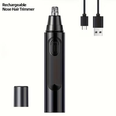 Rechargeable Electric Nose Hair Trimmer For Women And Men, Usb Charging Painless And Efficient Nose And Ear Hair Remover, Eyebrow And Facial Hair Removal Device, Stainless Steel Head