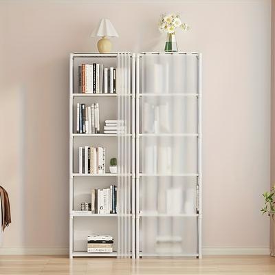 1pc Simple Bookshelf, Bookshelf For Small Space, Corner Book Shelf Organizer For Bedroom, Living Room