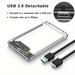 1pc Usb 3.0 Ssd Enclosure 2.5 Inch External Hard Drive Case High Speed 5gbps Usb 3.0 To Sata Transparent Mobile Hdd Box