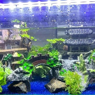 1pc Aquarium Ornament, Fish Tank Arch Bridge, Landscaping Decoration, Resin Crafts, Fish Shrimp Hideaway, House Decoration