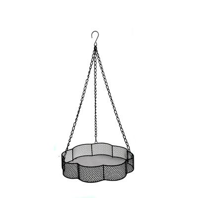 TEMU 1pc Home Heavy-duty Metal Hanging Bird Feeder, 34.4-inch Iron Mesh Seed Tray For Outdoor Garden Backyard Patio Deck, Rustproof And Easy To Clean, No Electricity Needed