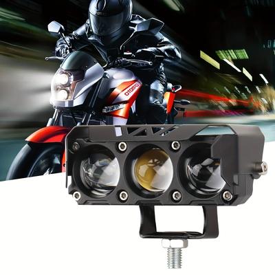Motorcycle Led Headlamp Car Headlight Bulbs Auto Spotlights Lamp Projector Lens Dual Color Spot Fog Work Auxiliary Lights