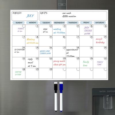 Magnetic Dry Erase Monthly Calendar For Fridge - N...