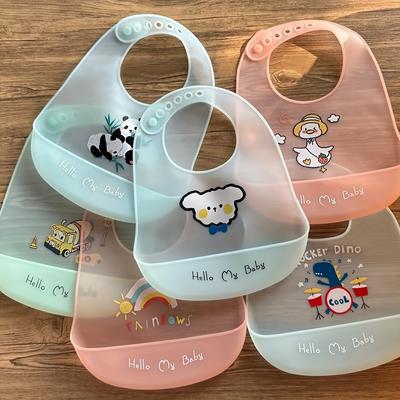 Ultra-thin Silicone Baby Bibs Extra Soft And Durab...