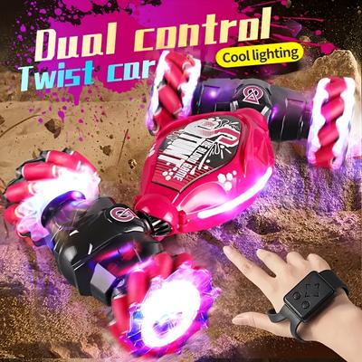 4wd Gesture Sensor Toy Car, Double-side Rotation Off-road Vehicle 360Â° Flip With Light And Music, Birthday Toy Car, Hand Controlled Rc Car, Christmas, Halloween, Thanksgiving Gift