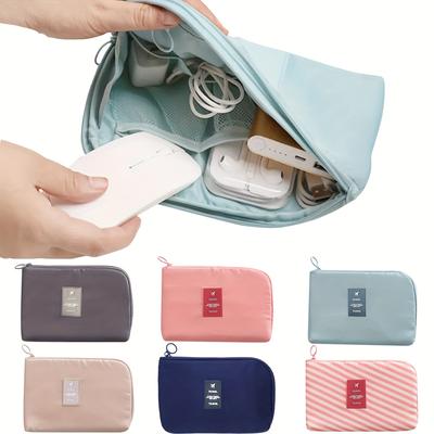 Portable Data Cable Storage Bag Travel Earphone Wi...