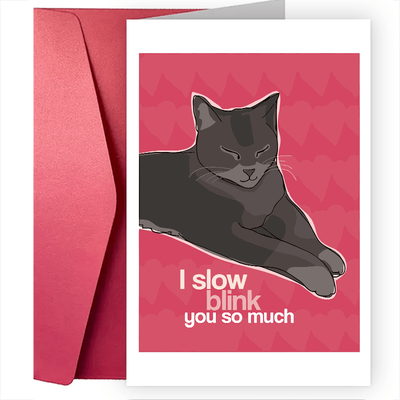 1pc Fun And Creative Valentine's Day Card, Cat Val...