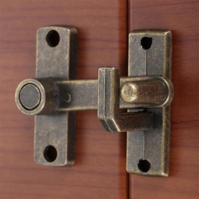 1pc Modelled After An Antique Bronze Sliding Window Door Lock Handle, Metal Door Latch Guard Latch Bolt With Screws, Home Safety Chain Door Home Hardware