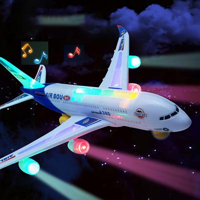 1pc Aircraft Luminescent Electric Music Toy Aircraft A3 Light Passenger Model Toy Airplane Birthday Toys Gift Airbus Aviation Model With Sound Effect Luminescence For Passenger (no Batteries)