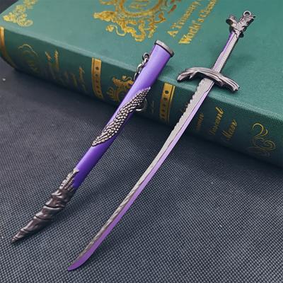 1 Piece Of Decorative Sword, Keychain, Alloy Weapo...