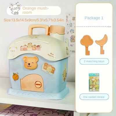 Bear Piggy Bank Toy Gift Can Store Coins Banknotes...
