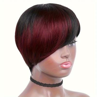 Human Hair Wig Pixie Cut Wig Short Straight Wig Human Hair Wig For Women