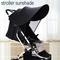 1pc Black Stroller Sunshade, Long Stroller Canopy, Stroller Accessories, Great Christmas Halloween Thanksgiving Day Gift, New Year