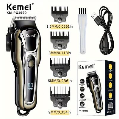 Hair Clipper Electric Hair Trimmer For Men Electric Shaver Professional Men's Hair Cutting Machine Wireless Barber Trimmer Km-pg1990