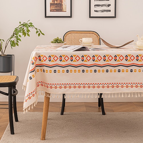 böhmische Tischdecke mit Fransen Image