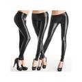 Leggings Femme Pantalon Noir Effet Cuir Confortable Et Pratique Taille S/m