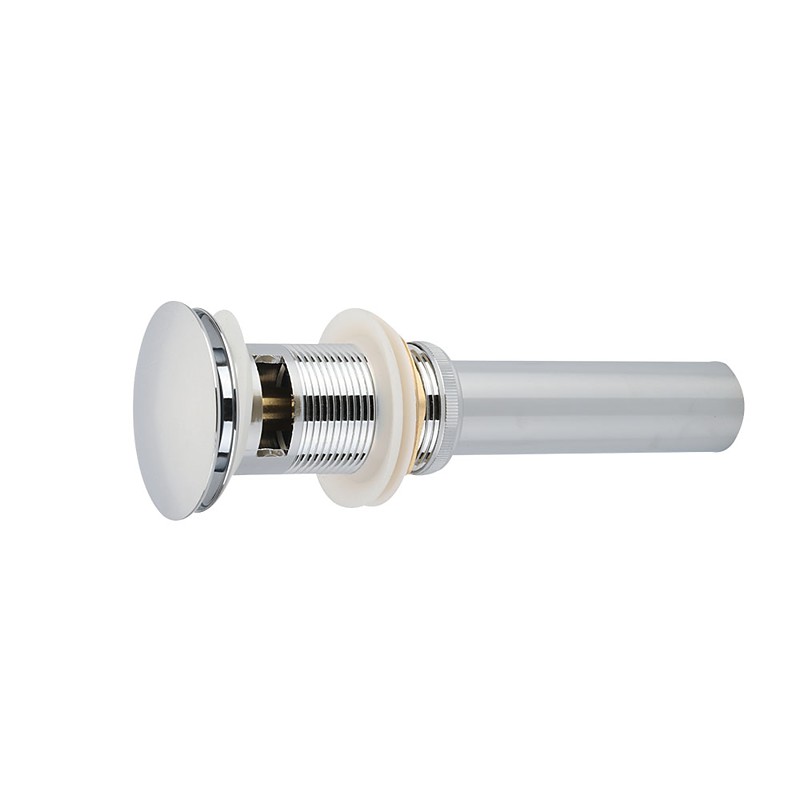 Pop Up Drain Stoper with Overflow SUS Stainless Steel Bathroom Vanity Sink Drain Lavatory Basin Sink Drain Chrome Finished