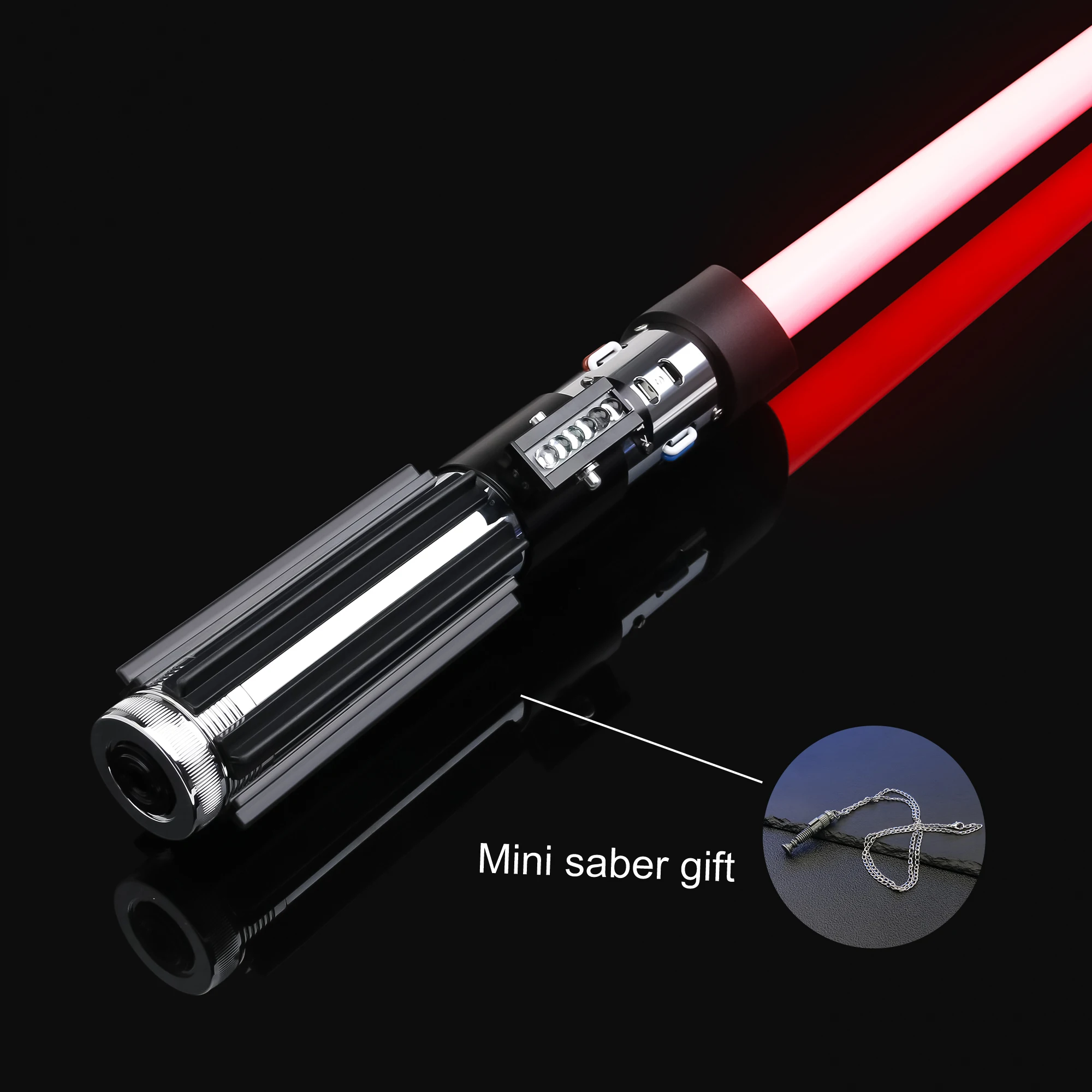 TXQ Darth Vader EP5 5-4 Stars COMBAT Smooth Swing Metal Lightsaber Saber Force Heavy Dueling Skywalke Gift Fonts Laser Sword