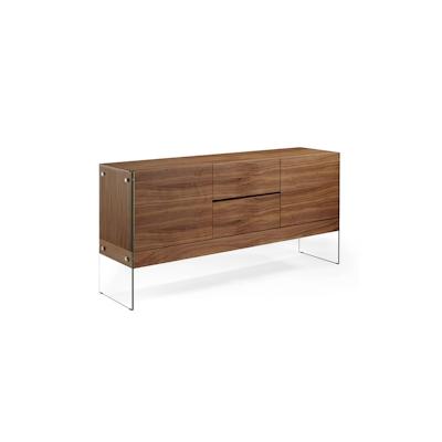 AC ANGEL CERDÁ Angel Cerdá Sideboard Nussbaumholz mit Glasseiten 3062C