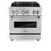 ZLINE 30" 4.0 cu. ft. Dual Fuel Range w/ Gas Stove & Electric Oven, Stainless Steel | 36 H x 30 W x 28 D in | Wayfair RA-BR-30
