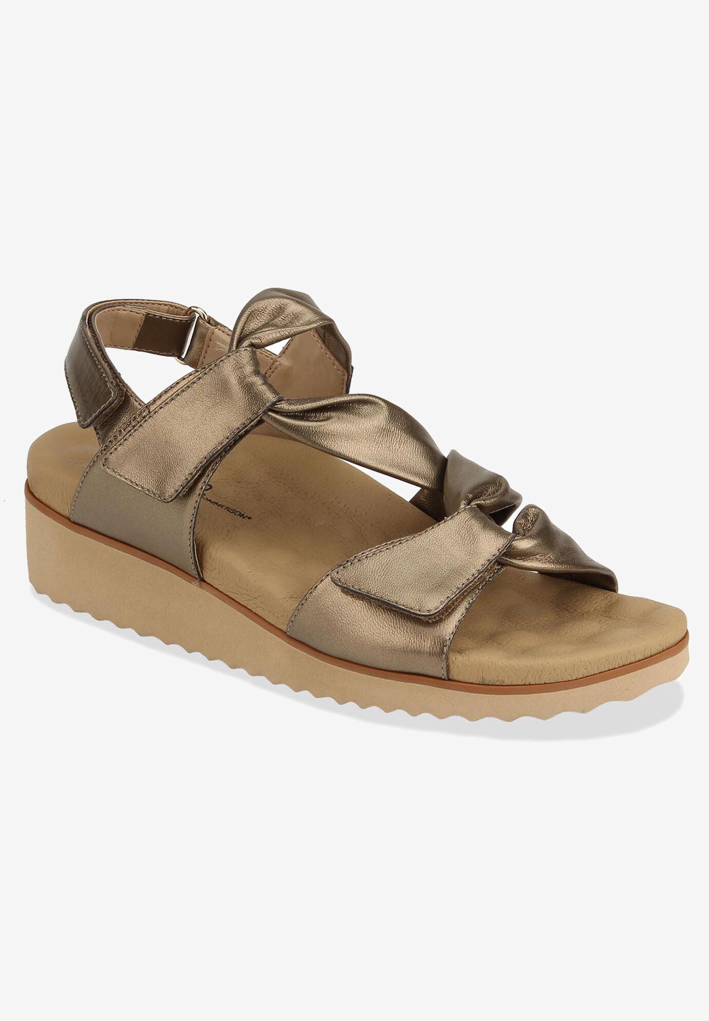 Women's Hillary Sling Back Sandal by Ros Hommerson in Bronze Metallic Leather (Size 10 1/2 N)