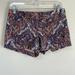 J. Crew Shorts | J Crew Short Womens 2 Blue Paisley Chino Preppy Cotton Pockets Mid Rise | Color: Brown | Size: 2