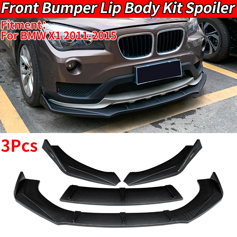Auto per BMW X1 E84 2011-2015 paraurti anteriore Splitter Lip Body Kit Spoiler diffusore deflettore accessori in fibra di carbonio Look ABS