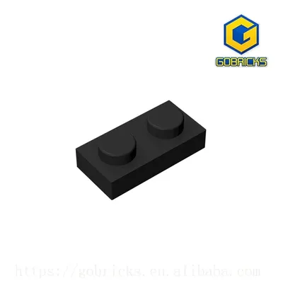 GDS-502 Platte 1 x 2, kompatibel mit Lego 3023 6225 DIY-Bausteinen für Kinder Image