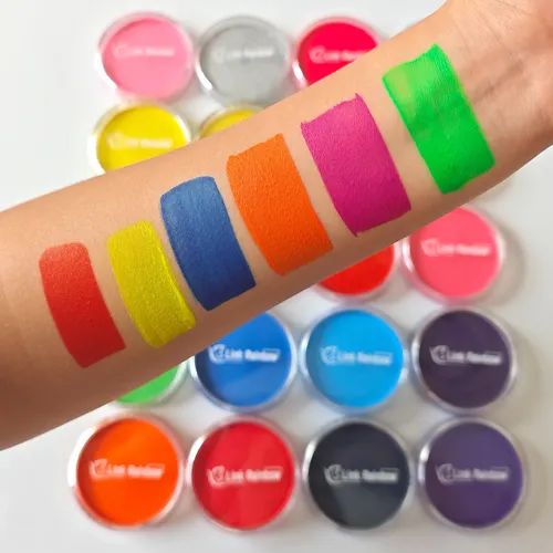 30 g Gesichtsbemalung, professionell, UV-Farben, Make-up auf Wasserbasis, Eyeliner, Neon-Körperkunst