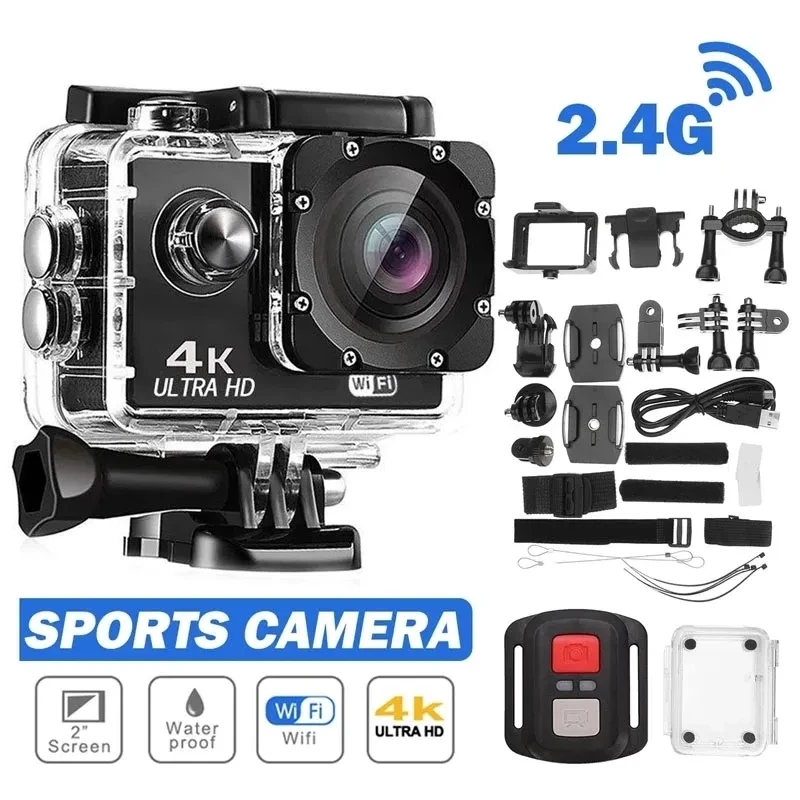 Action-Kamera Ultra HD 4K/30fps WiFi 2,0 Zoll 170D Unterwasser wasserdichter Helm Videoaufzeichnungskameras Sportkamera Image