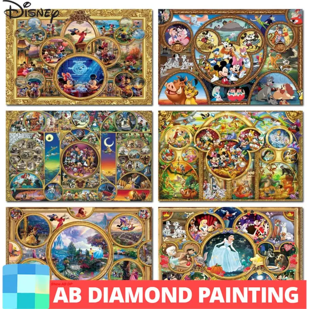 AB Disney perceuse complète 5D diamant peinture artisanat environnemental bricolage broderie dessin animé princesse Mickey Mouse décor à la maison
