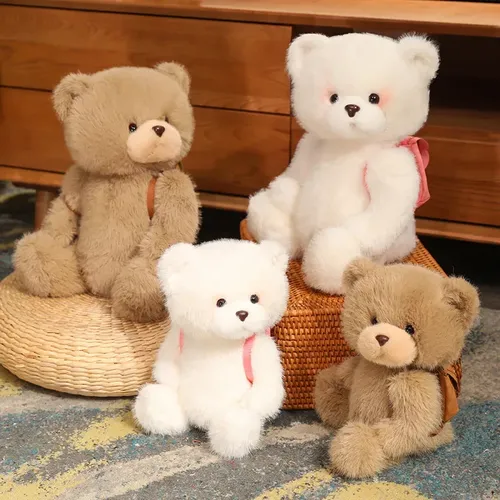 Kreative ausgestopfte Rucksack Teddybär Puppe Nerz Samt Tiere super Plüschtiere werfen Kissen