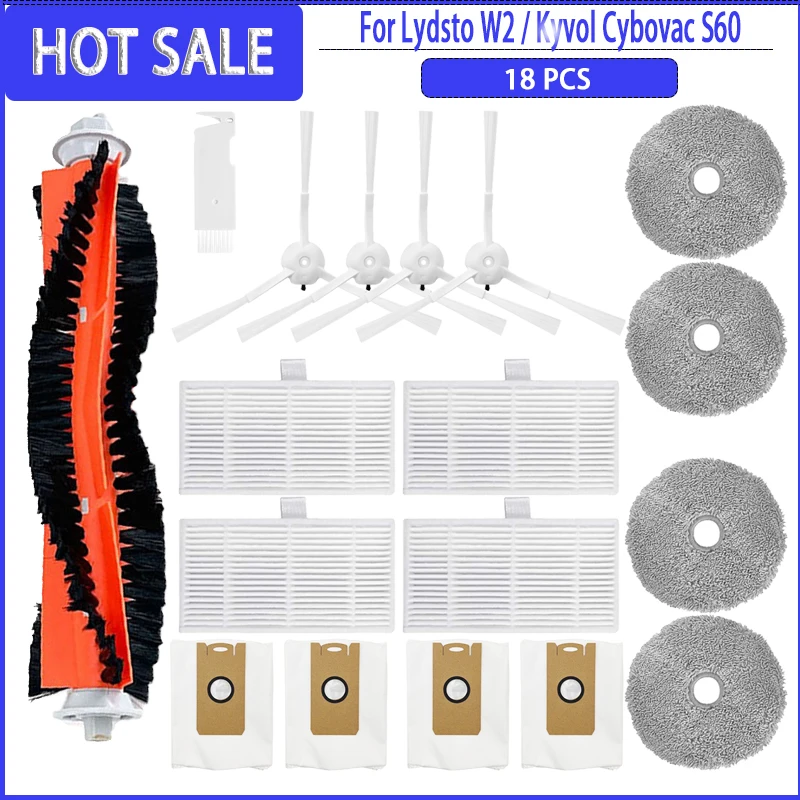 Rolls eiten bürste Hepa Filter Mop Lappen tuch für für Lydsto W2/ Kyvol Cybovac S60/Aicle Inic Ix10 Staubsauger Ersatzteile Image