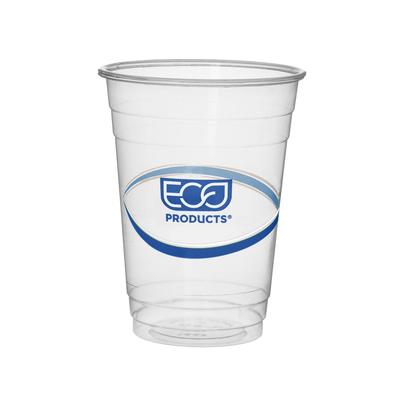 Eco Products EP-CR16 16 oz BlueStripe Disposable Cold Cup - PET, Clear