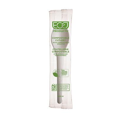 Eco Products EP-S013-W 6" Plantware Disposable Spoon - PLA, White